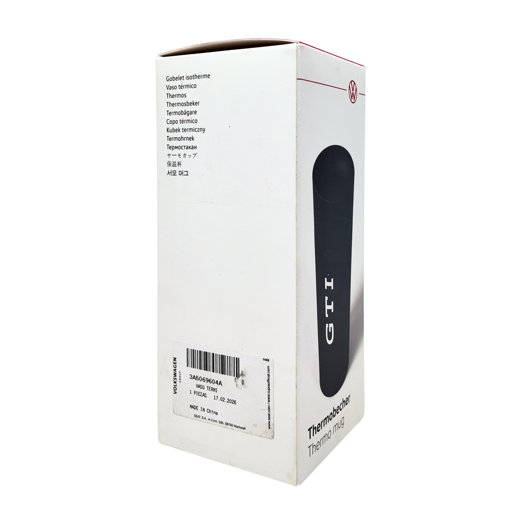 Volkswagen GTI Thermo Mug | 485 ml, black stainless steel (3A5069604A)