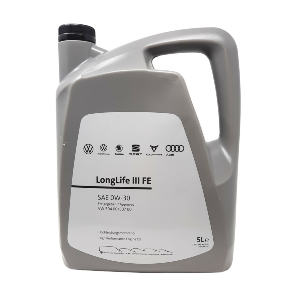 Aceite motor 0W30 Grupo VAG | 5L LongLife III, VW 504.00/507.00 (GR55545M4EUR)