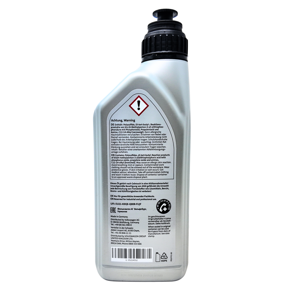 Original Volkswagen Transmission Fluid 75W85 | 1L, VAG Gearbox and Differential Oil (G052145S2)