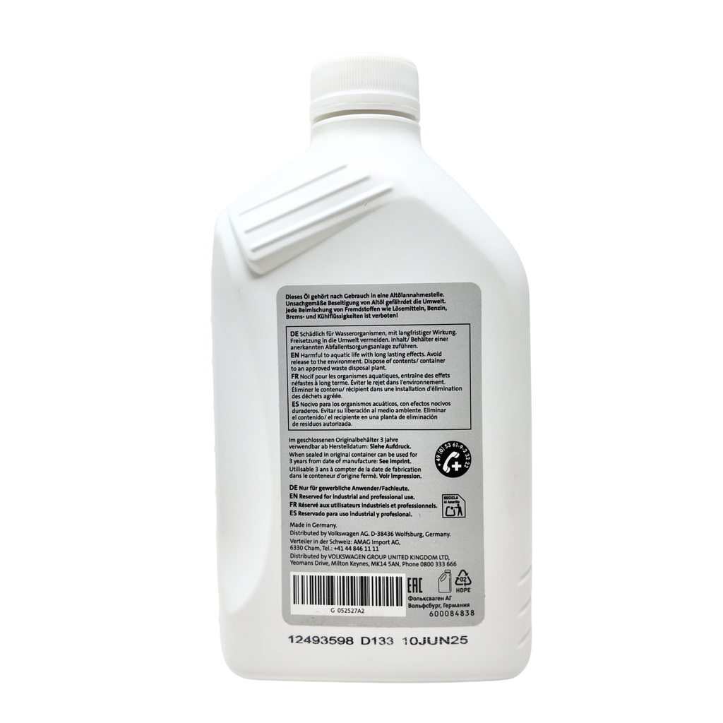 VAG Group Original 75W-80 Manual Transmission Oil 1L | 5/6 Speed Gearboxes (G052527A2)