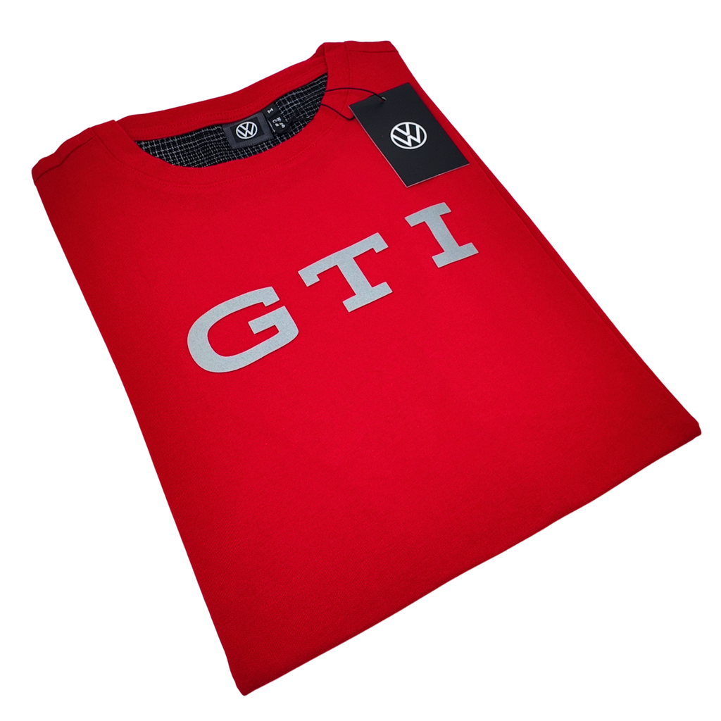 Unisex Classic Red Volkswagen GTI T-Shirt | 100% cotton, reflective GTI logo