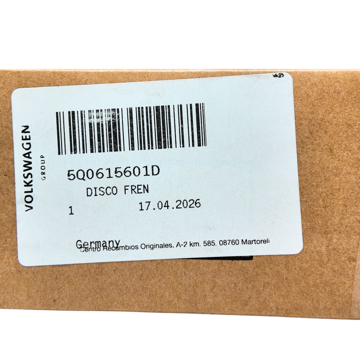 Discos de freno originales grupo VAG | traseros, calidad OEM (5Q0615601D)