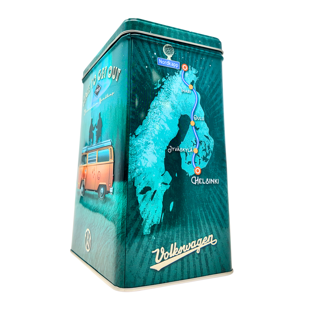 Boîte à biscuits Volkswagen | Métal, motif Coccinelle, capacité 3L (