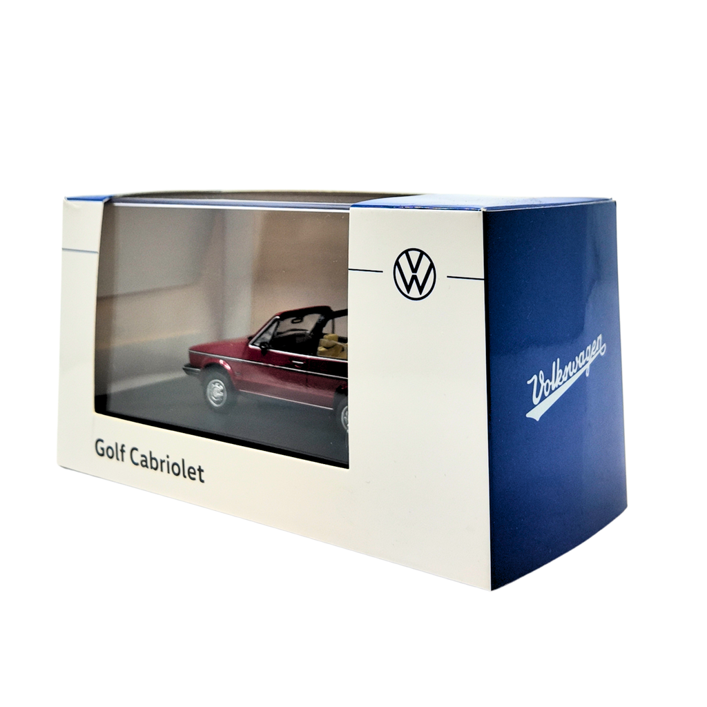 Miniatura VW Golf Cabriolet rojo | Escala 1:43, modelo original Volkswagen (155099300645)