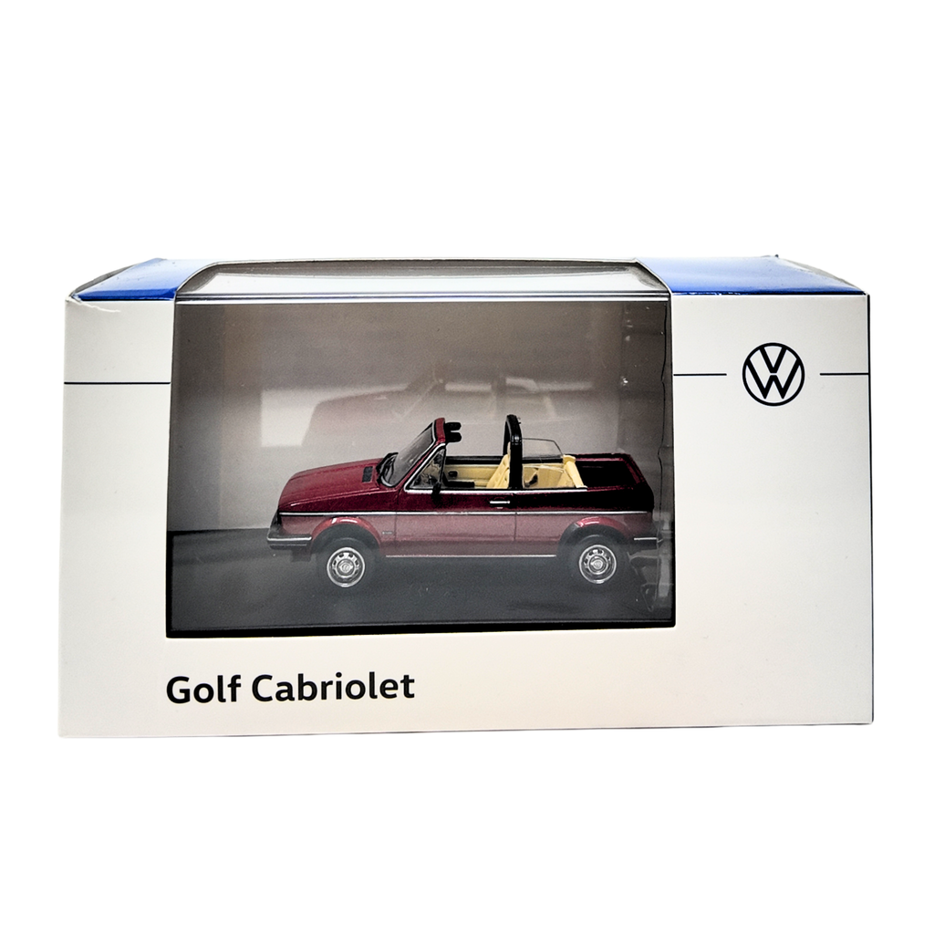 Miniatura VW Golf Cabriolet rojo | Escala 1:43, modelo original Volkswagen (155099300645)