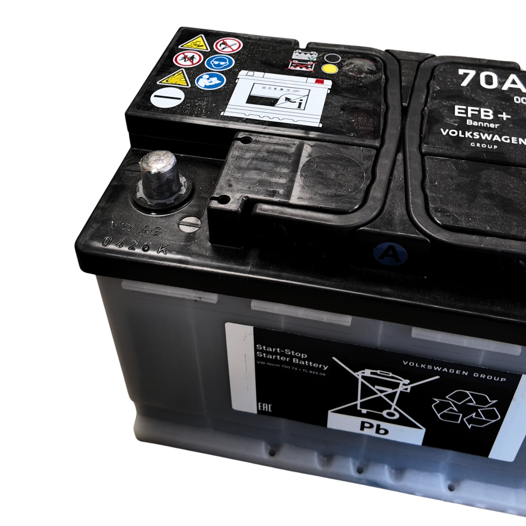 Batería EFB 70Ah 700A Grupo VAG | Original Start-Stop 12V, 278x175x190 mm (000915089AC)