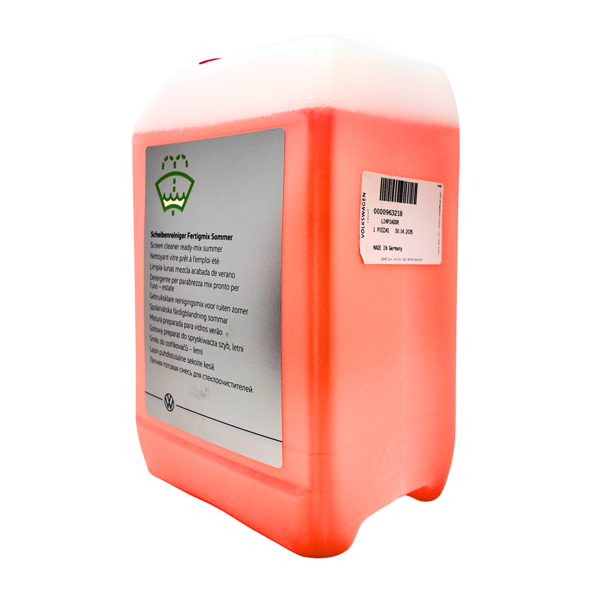 Líquido limpiaparabrisas verano Volkswagen 3L | Aroma Red Pineapple (000096321B)